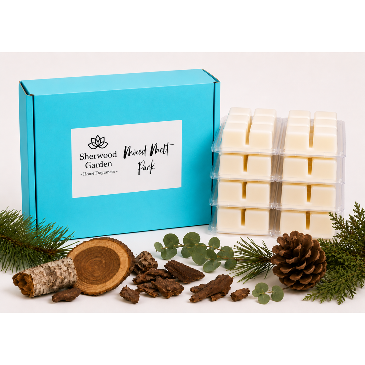 Soy Wax Melt Pack 8 x 70g  - Assorted Woody Fragrances