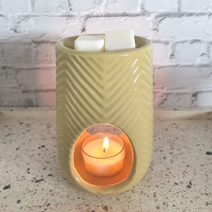 Dijon Herring Bone Ceramic Tealight Oil Burner