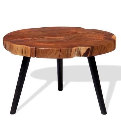 Log Coffee Table Solid Acacia Wood (55-60)x40 cm