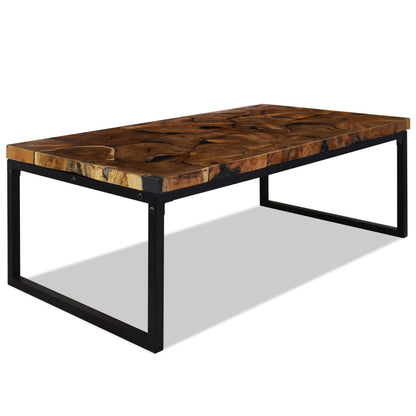 Coffee Table Teak Resin 110x60x40 cm