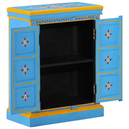 Sideboard Solid Mango Wood Turquoise Hand Painted