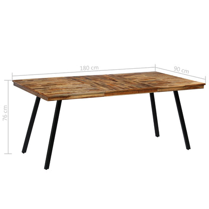 Dining Table Reclaimed Teak and Steel 180x90x76 cm