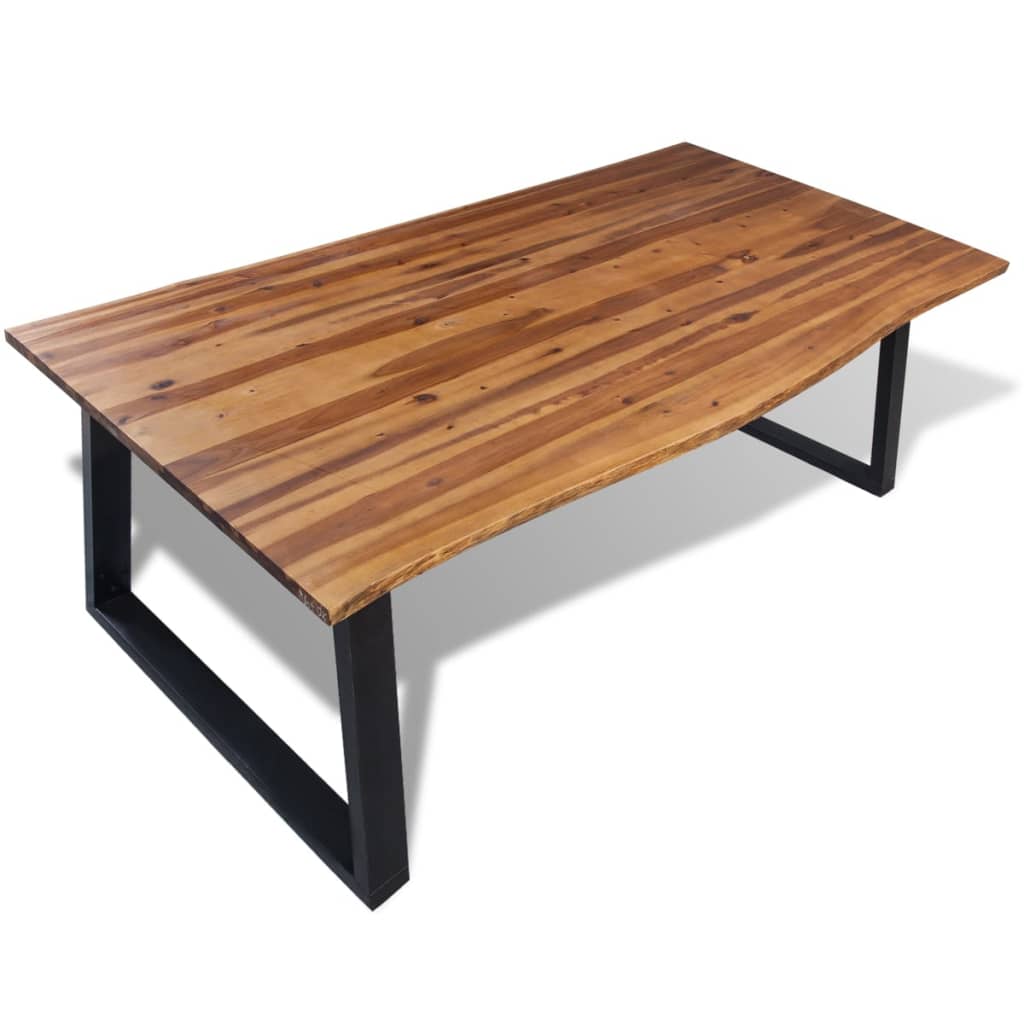 Dining Table Solid Acacia Wood 200x90x75 cm