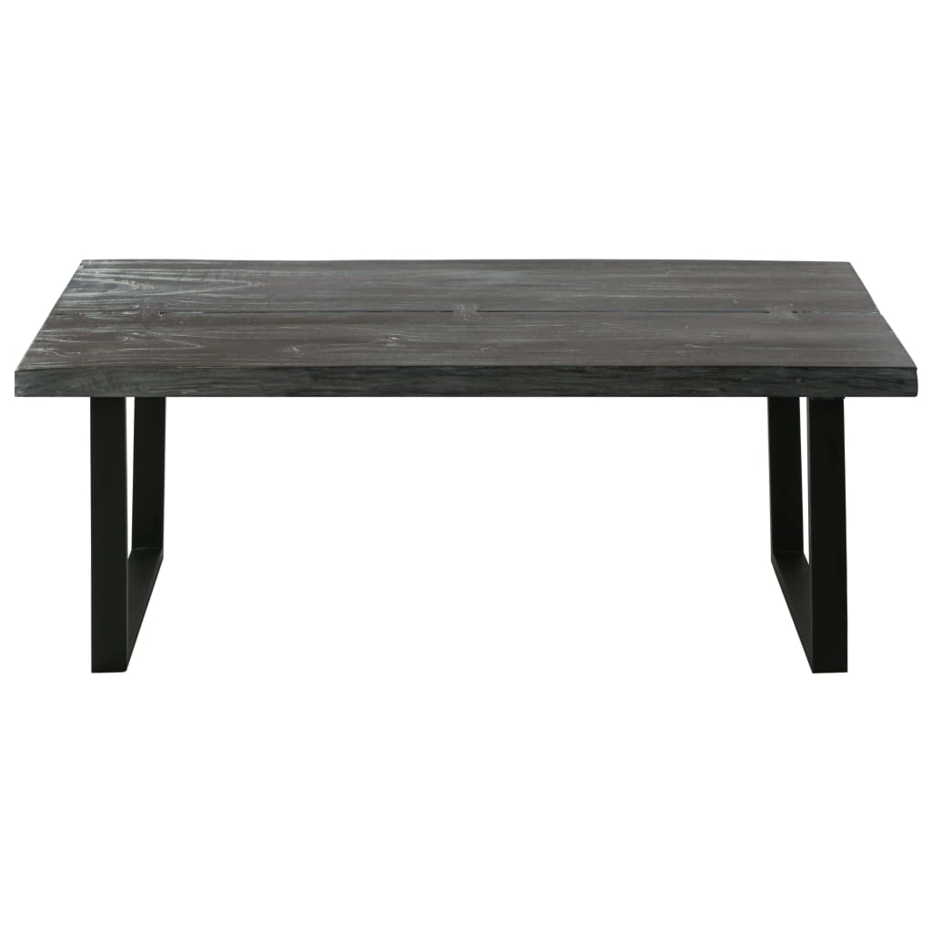 Coffee Table Solid Mindi Wood 102x56x41 cm Grey