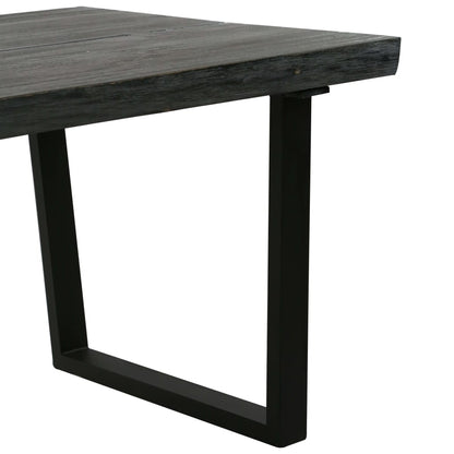 Coffee Table Solid Mindi Wood 102x56x41 cm Grey