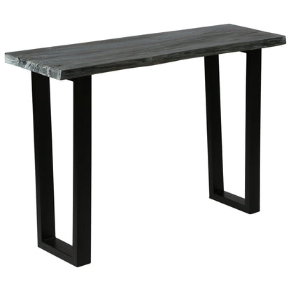 Console Table Solid Mindi Wood 110x35x75 cm Grey