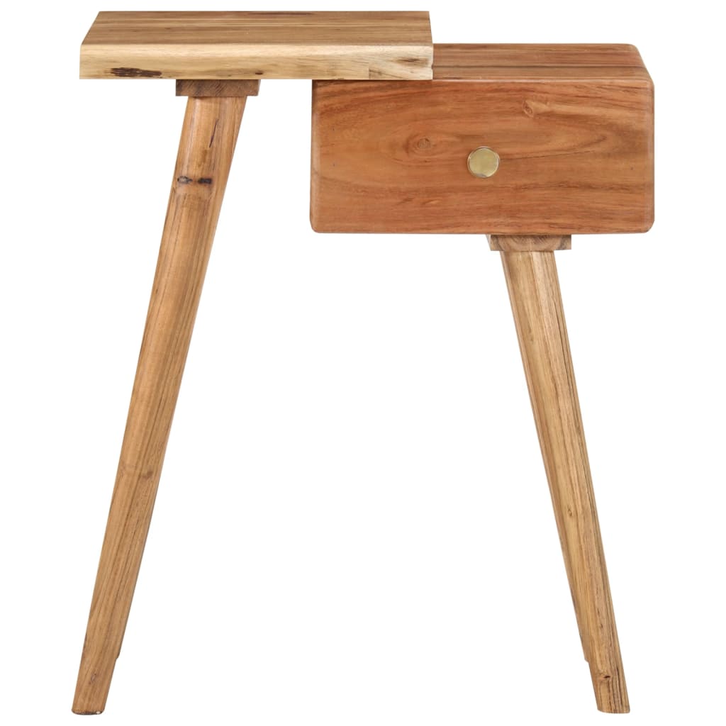 Bedside Table Solid Acacia Wood 45x32x55 cm