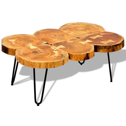 Coffee Table 35 cm 6 Trunks Solid Sheesham Wood