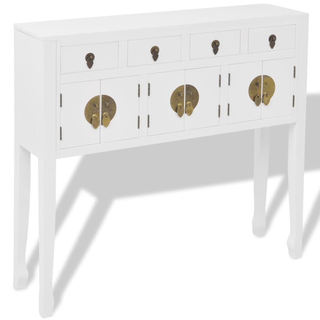 Sideboard Chinese Style Solid Wood White
