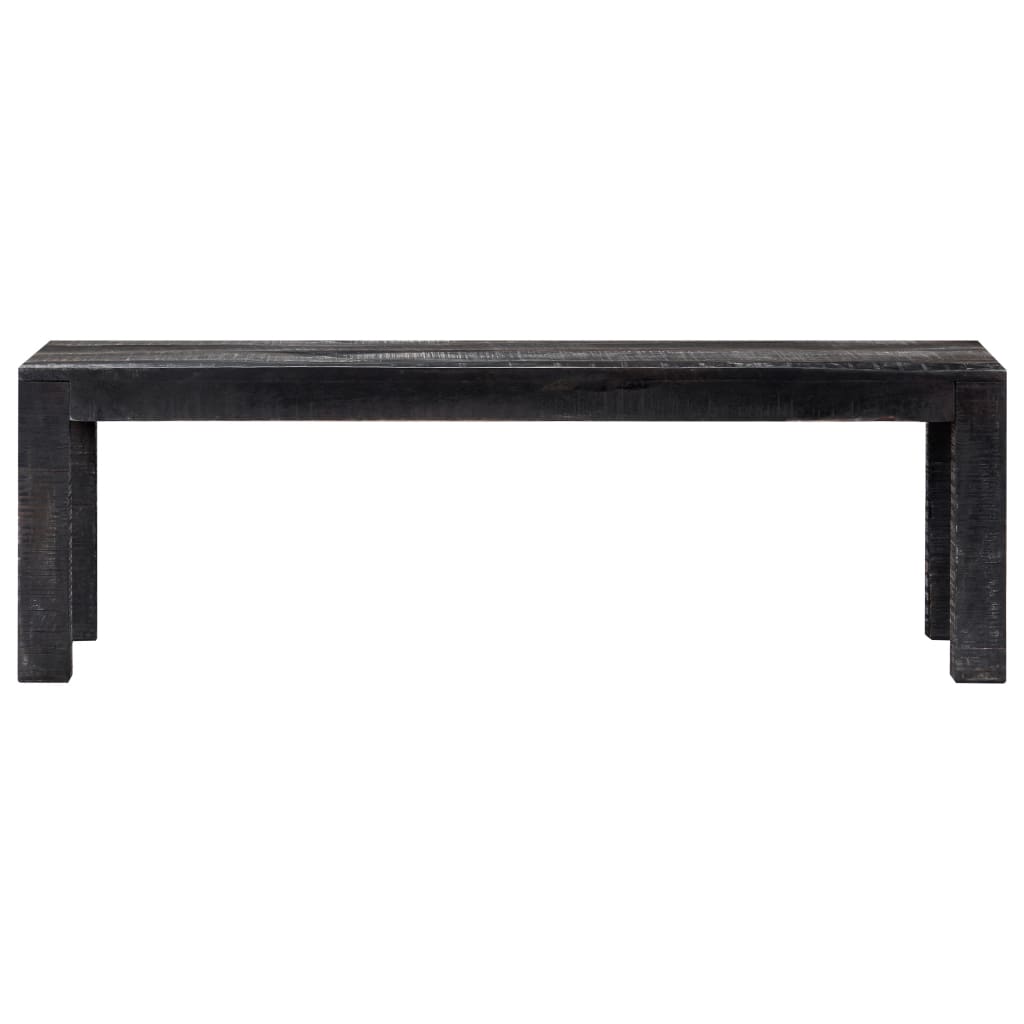 Coffee Table Black 110x50x35 cm Solid Mango Wood