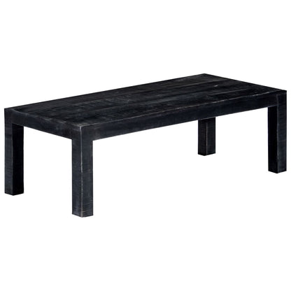 Coffee Table Black 110x50x35 cm Solid Mango Wood