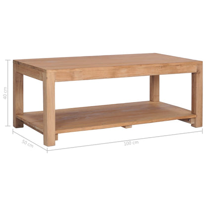 Coffee Table 100x50x40 cm Solid Teak Wood