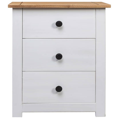 Bedside Cabinet White 46x40x57 cm Pinewood Panama Range