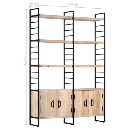 4-Tier Bookcase 124x30x180 cm Solid Mango Wood