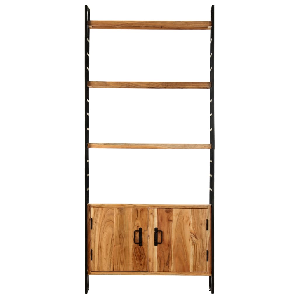 4-Tier Bookcase 80x30x180 cm Rough Mango Wood