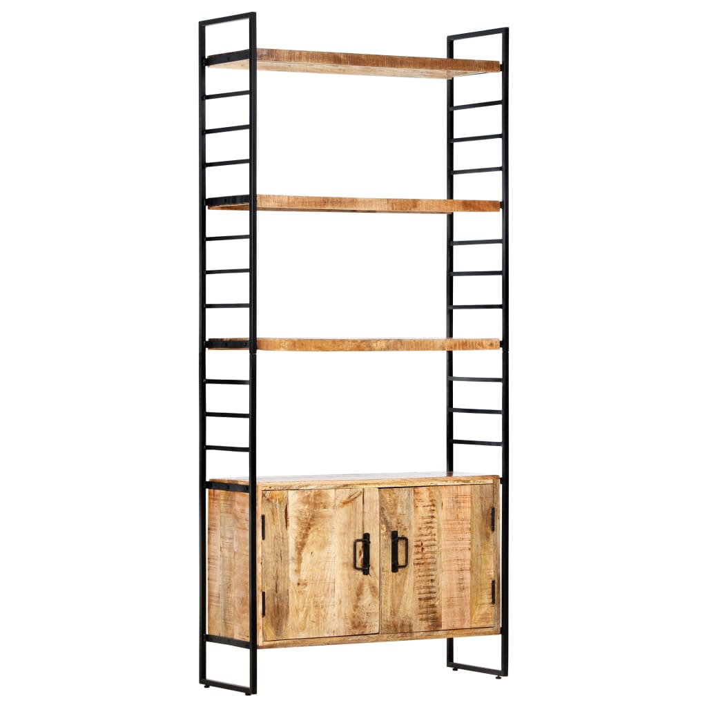 4-Tier Bookcase 80x30x180 cm Rough Mango Wood