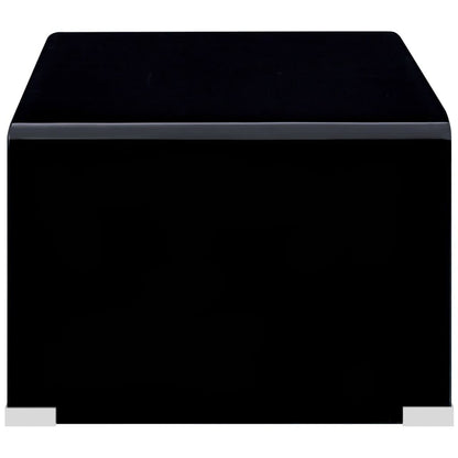 Coffee Table Black 98x45x31 cm Tempered Glass