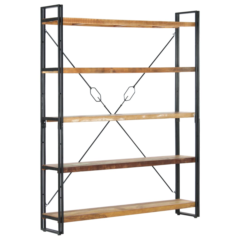 5-Tier Bookcase 140x30x180 cm Solid Reclaimed Wood