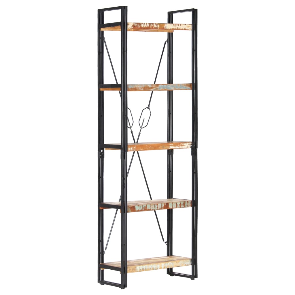 5-Tier Bookcase 60x30x180 cm Solid Reclaimed Wood