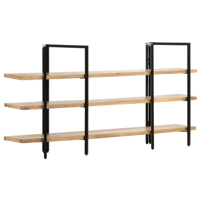 3-Tier Bookcase 160x31x80 cm Solid Mango Wood