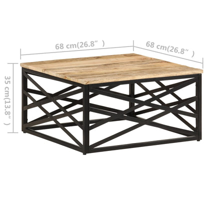Coffee Table 68x68x35 cm Solid Mango Wood