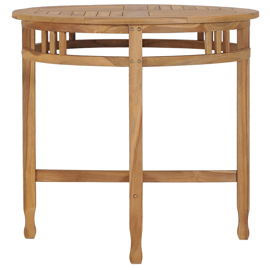 Dining Table Ø 80 cm Solid Teak Wood