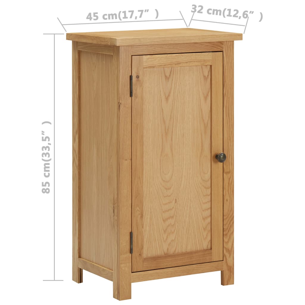 Cupboard 45x32x85 cm Solid Oak Wood