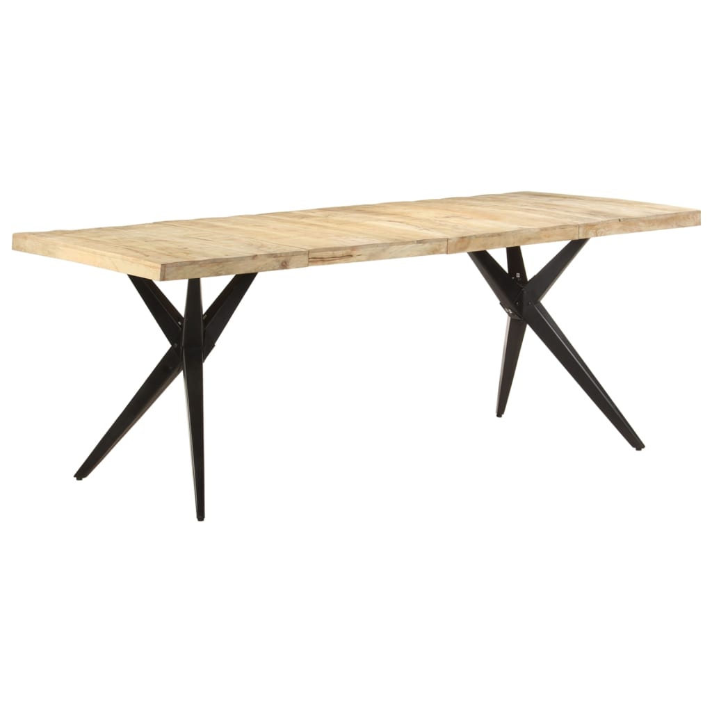 Dining Table 200x90x76 cm Rough Mango Wood