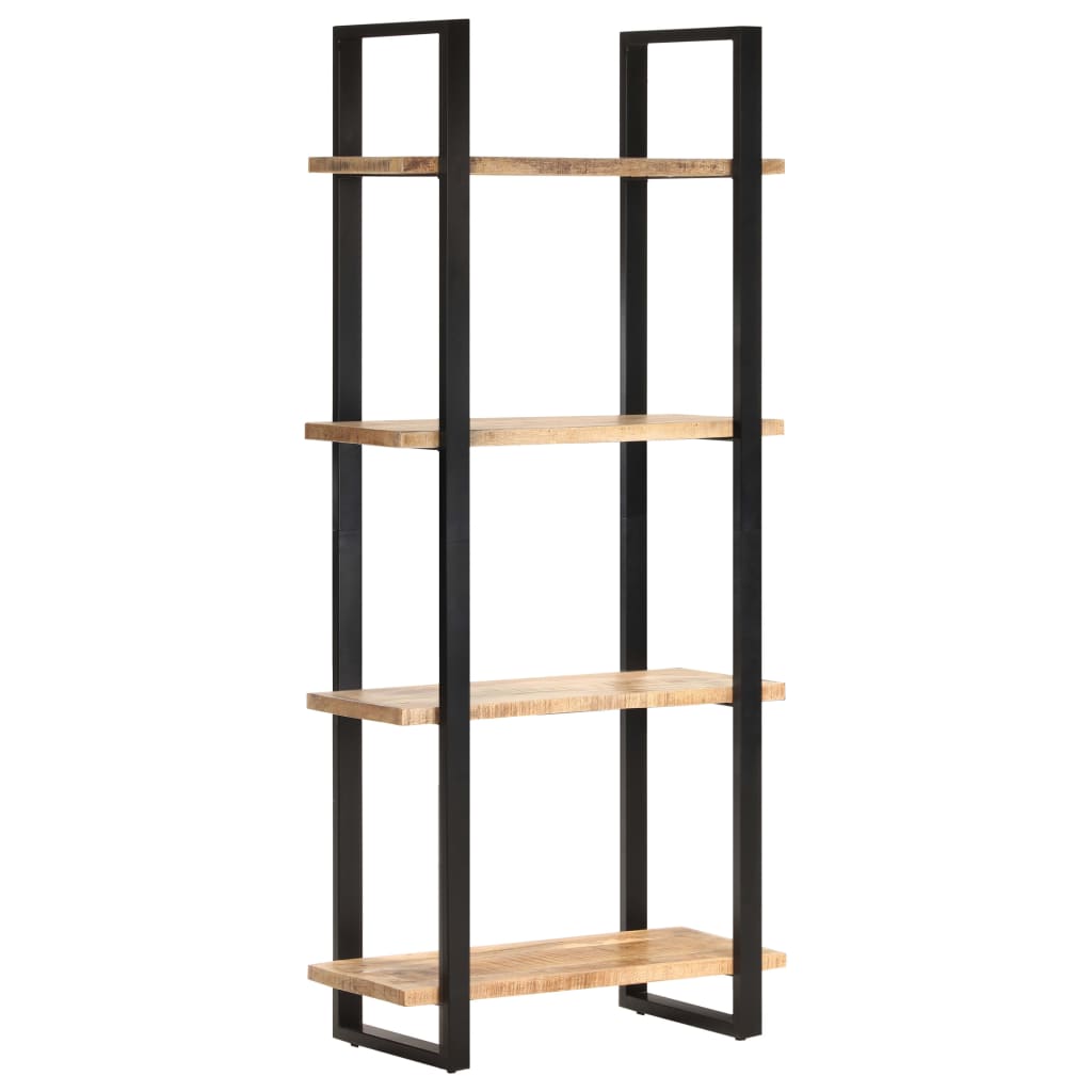 4-Tier Bookcase 80x40x180 cm Rough Mango Wood