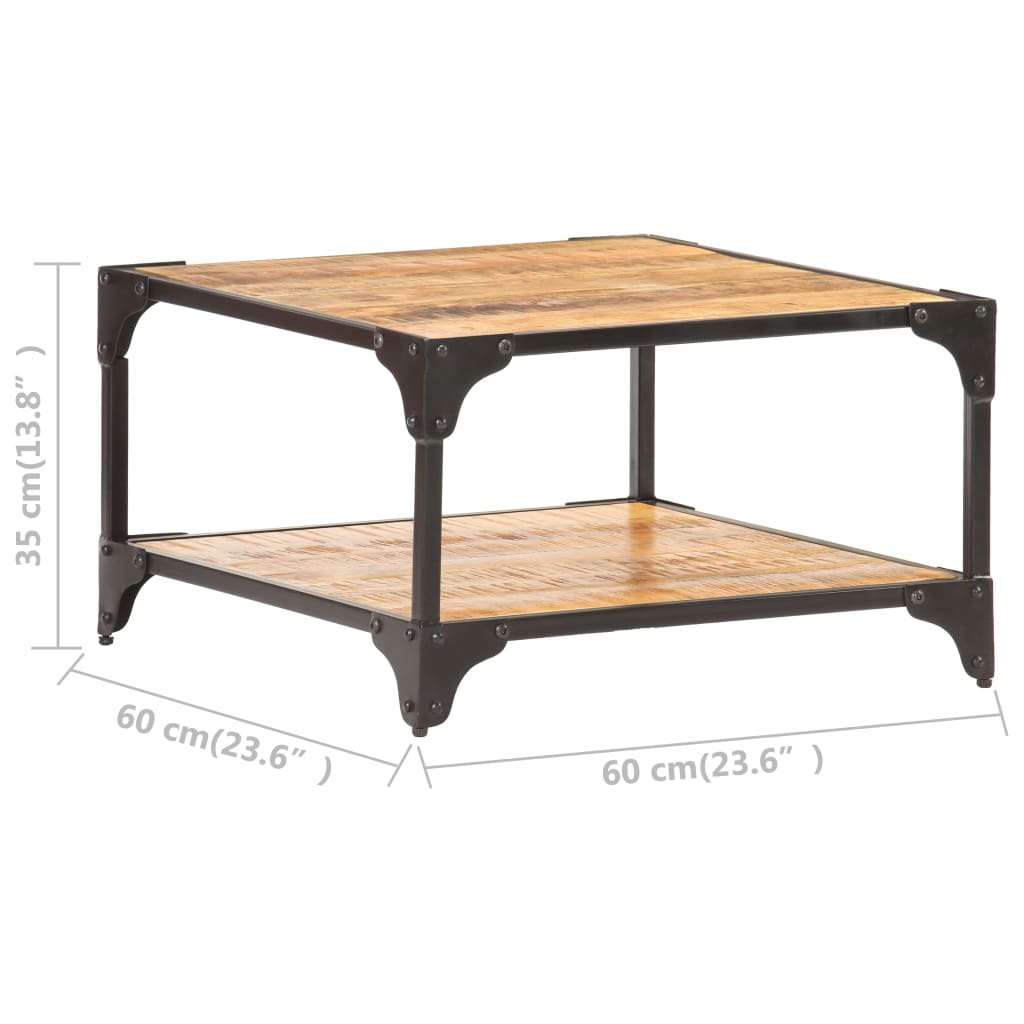 Coffee Table 60x60x35 cm Solid Mango Wood
