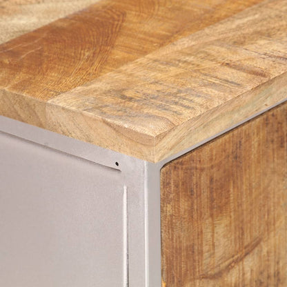 Sideboard 60x35x75 cm Rough Mango Wood & Iron