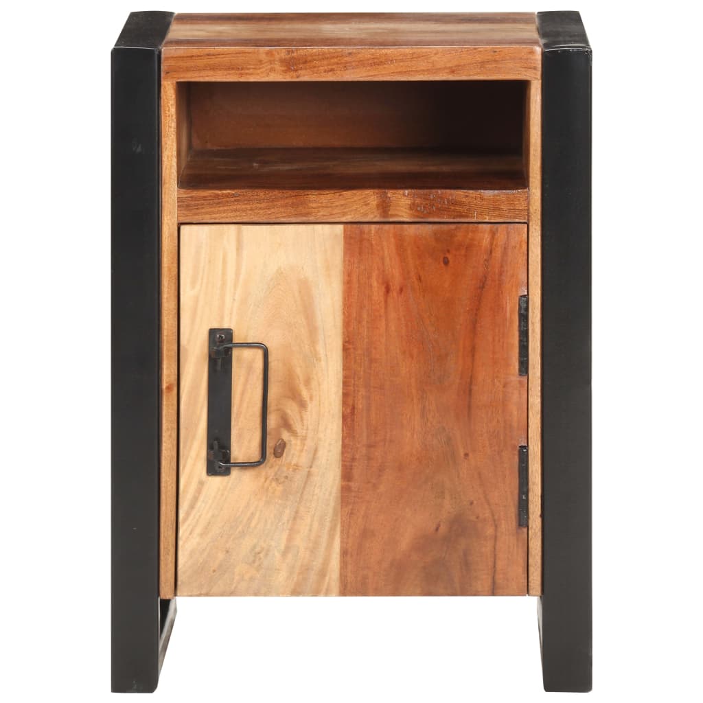 Bedside Cabinet 40x35x55cm Solid Wood Acacia in Sheesham Finish