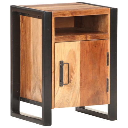 Bedside Cabinet 40x35x55cm Solid Wood Acacia in Sheesham Finish
