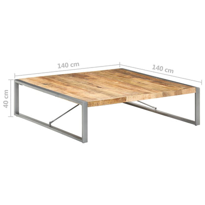 Coffee Table 140x140x40 cm Solid Wood Mango