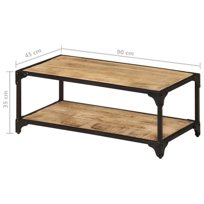 Coffee Table 90x45x35 cm Solid Rough Mango Wood