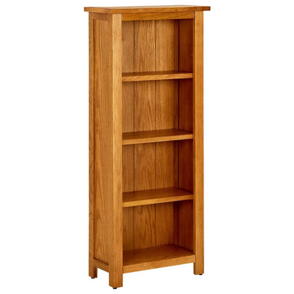 4-Tier Bookcase 45x22x110 cm Solid Oak Wood