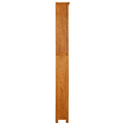 7-Tier Bookcase 60x22x200 cm Solid Oak Wood