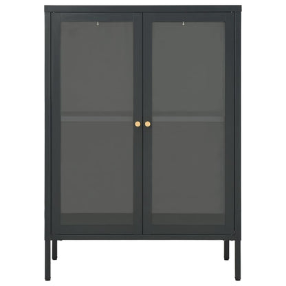 Sideboard Anthracite 75x35x105 cm Steel and Glass