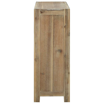 3-Tier Bookcase 80x30x80 cm Solid Wood Acacia