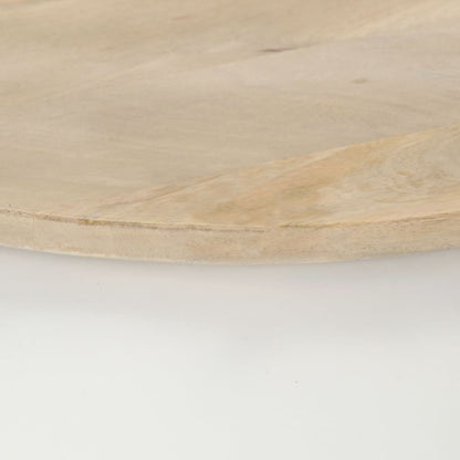 Coffee Table White 51x51x27 cm Solid Wood Mango