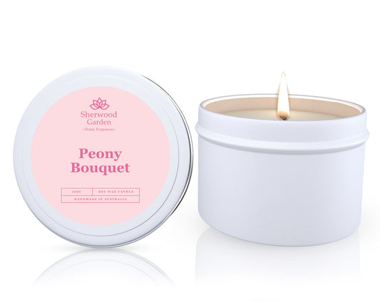 Peony Bouquet Soy Candle Tin 165g