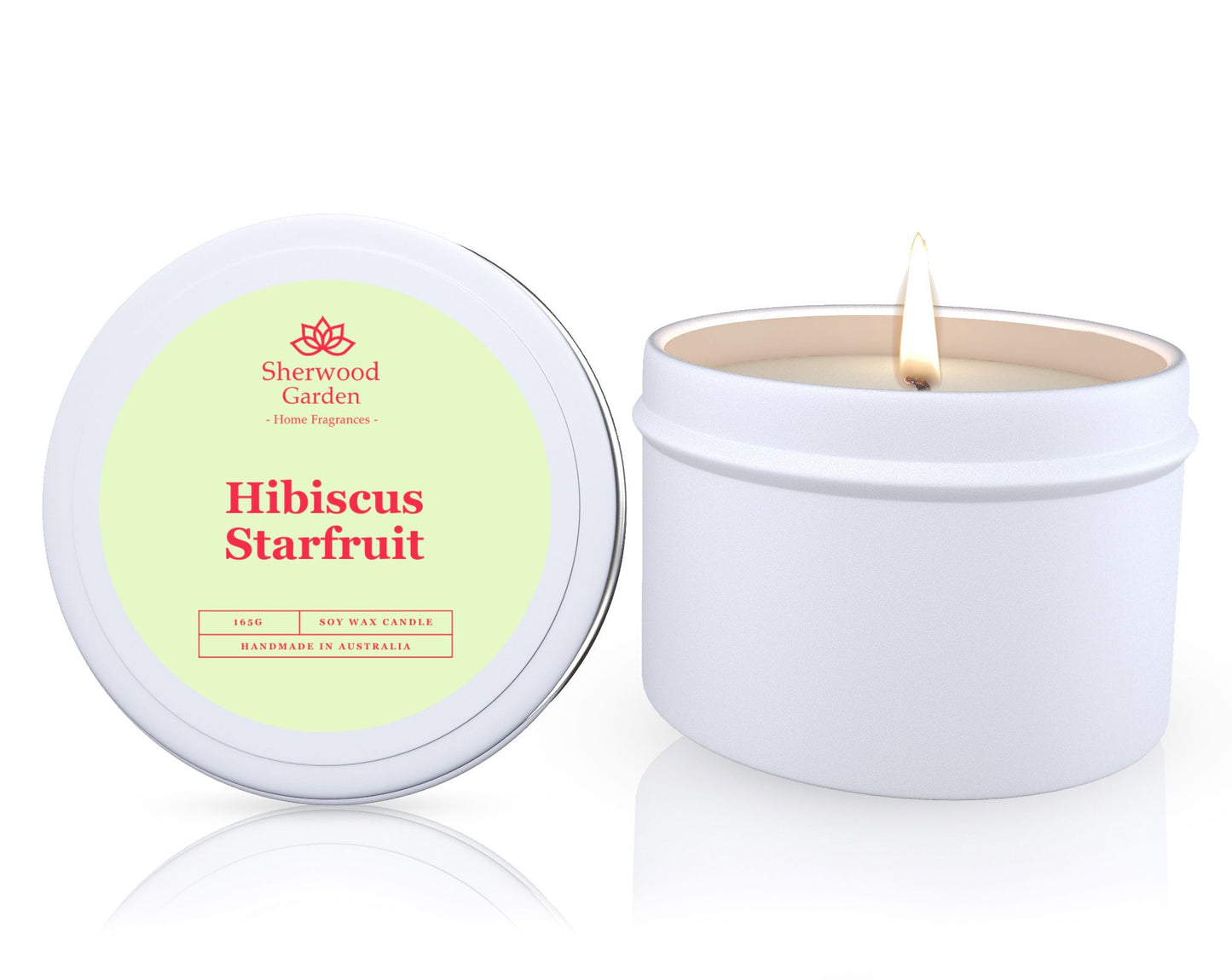 Hibiscus Starfruit Soy Candle Tin 165g