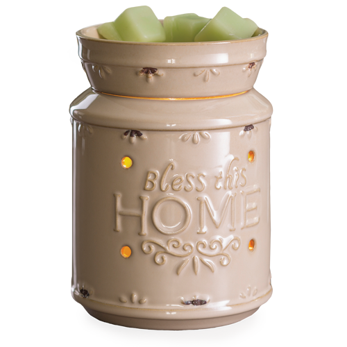 Cream Bless This Home Electric Fragrance Warmer