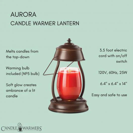 Copper Hurricane Lantern Candle Warmer