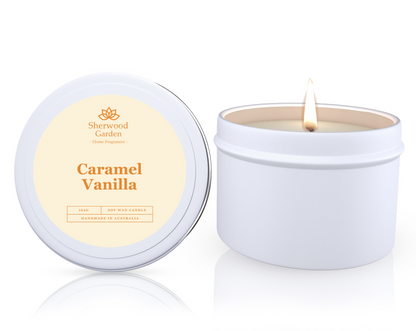 Caramel Vanilla Soy Candle Tin 165g