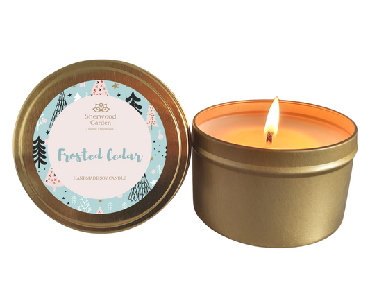 Frosted Cedar Soy Candle Tin 165g  (Limited Edition)