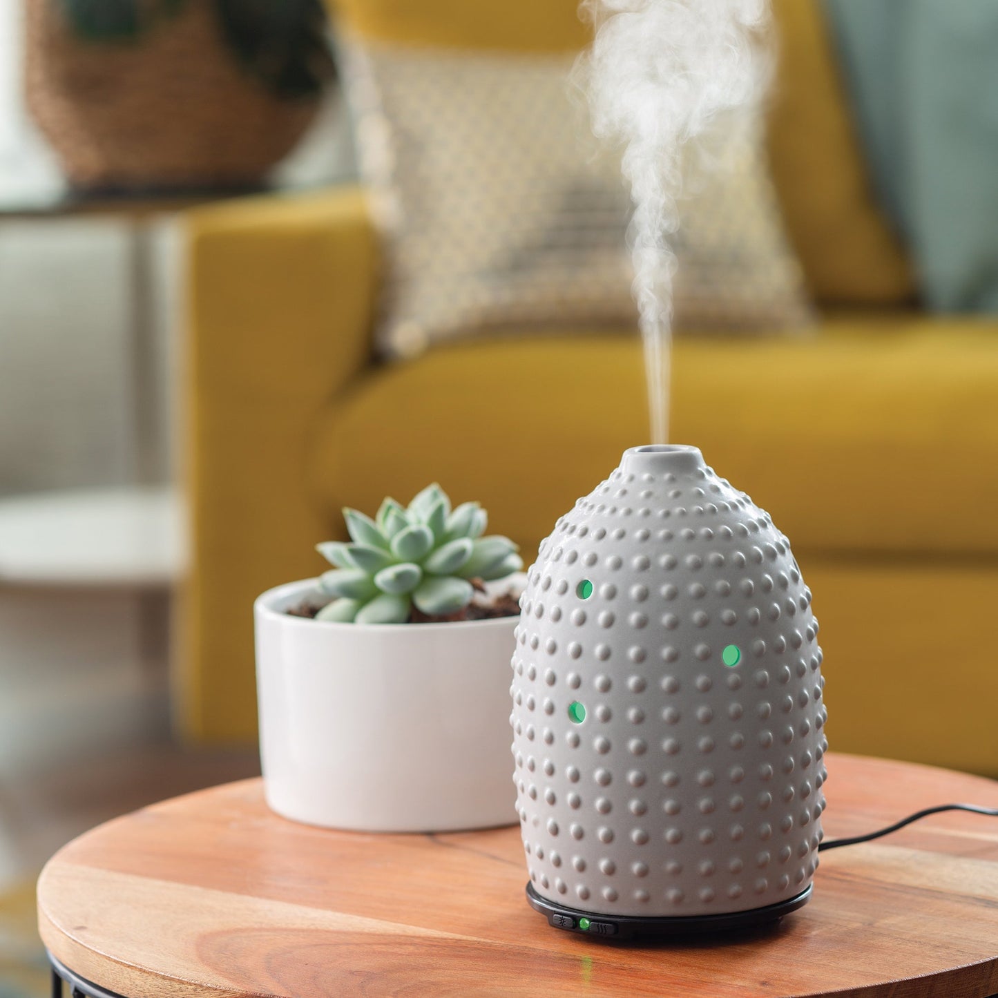 Gray Hobnail Essential Oil Diffuser