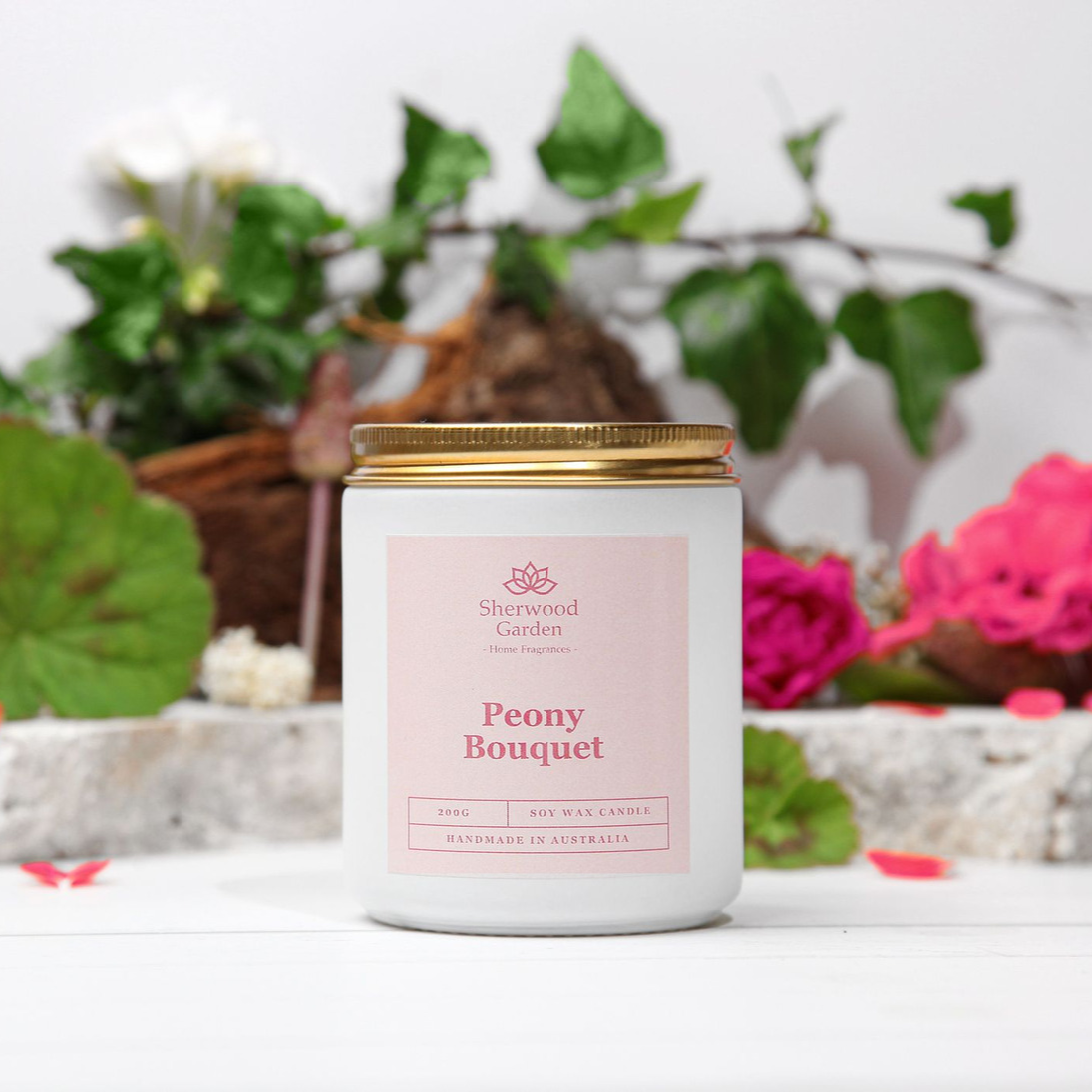 Peony Bouquet Soy Candle 200g