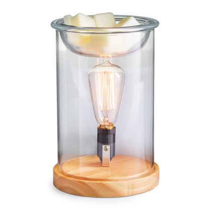 Wood & Glass Vintage Bulb Electric Fragrance Warmer
