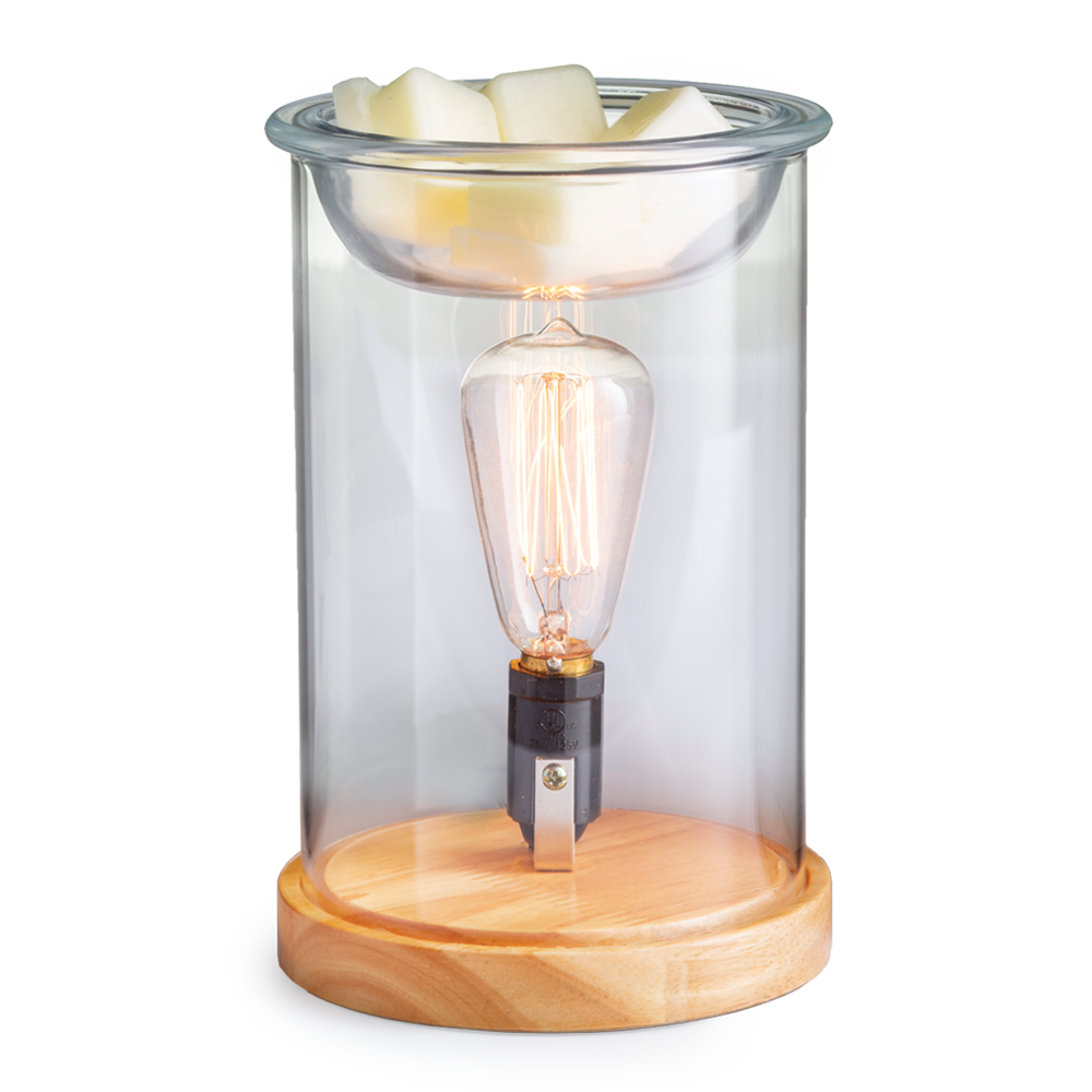 Wood & Glass Vintage Bulb Electric Fragrance Warmer